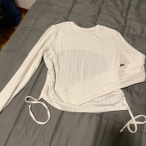 White long sleeve top
